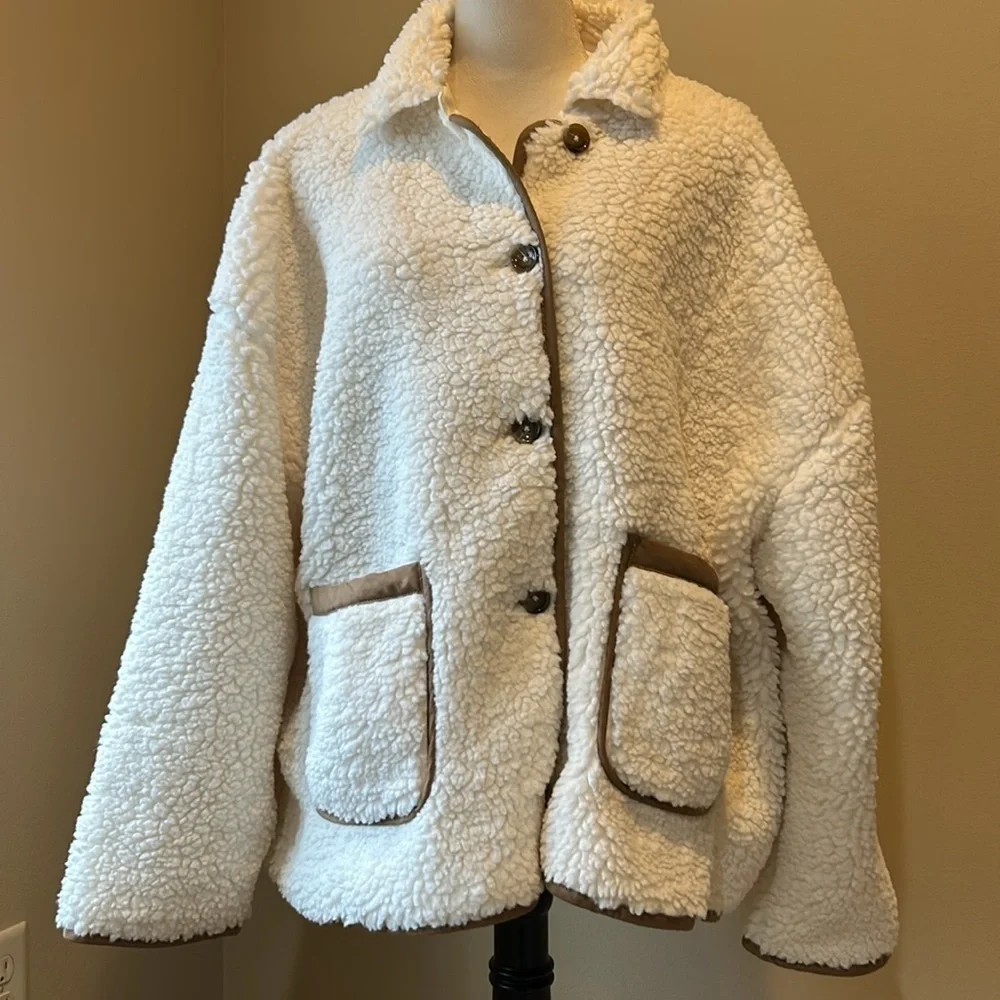 J.Crew LIKE NEW Faux Sherpa Barn Jacket NWOT 3X - Picture 5 of 13